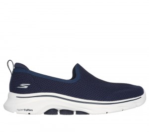Women Skechers GO WALK 7 - Ivy Slip On Shoes Navy / White USA | 6724-XYJFK