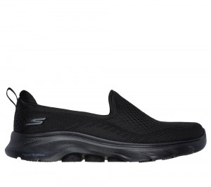 Women Skechers GO WALK 7 - Vina Sneakers Black USA | 1865-YDBGT