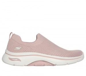 Women Skechers GO WALK Arch Fit 2.0 - Paityn Slip On Shoes Mauve Purple USA | 0984-VEFHG