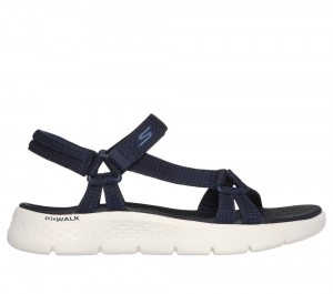 Women Skechers GO WALK Flex Sandal - Sublime Sandals Navy USA | 9256-PLYMT