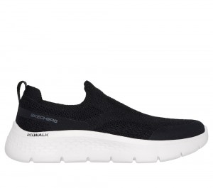 Women Skechers GO WALK Flex - Talli Slip On Shoes Black / White USA | 0298-LORUH