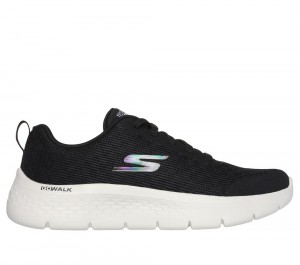 Women Skechers GO WALK Flex - Viva Slip On Shoes Black / White USA | 8473-BNCHU