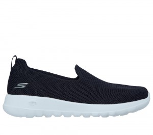 Women Skechers GO WALK Joy - Sensational Day Slip On Shoes Black / White USA | 3916-YSBKC