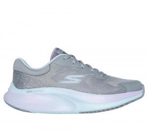 Women Skechers GO WALK MAX Walker - Vea Lace Up Shoes Grey / Aqua USA | 4359-HBKRU