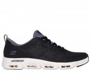 Women Skechers Glide-Step Gratify - Lume Lace Up Shoes Black / Natural USA | 7436-HUSXW