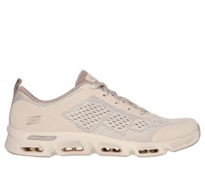 Women Skechers Glide-Step Gratify - Lume Sneakers Nude Natural Brown USA | 4109-OFBET