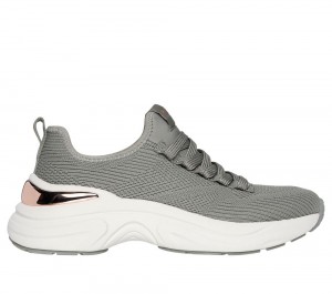 Women Skechers Hazel - Pretty Knitty Sneakers Olive USA | 6124-NKCEF