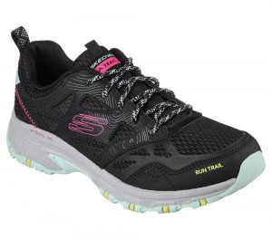 Women Skechers Hillcrest - Pure Escapade Sneakers Black / Multicolor USA | 2984-XQGJZ