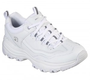 Women Skechers Iconic Sneakers White / Silver USA | 6834-ANFUS