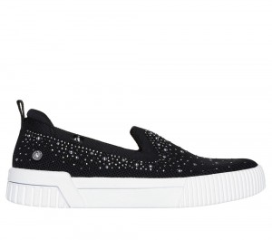 Women Skechers Jade - Shining Stones Slip On Shoes Black USA | 3458-XPZVM