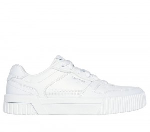 Women Skechers Jade - Too Easy Lace Up Shoes White USA | 0312-PAREX