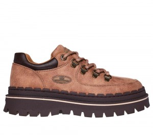 Women Skechers Jammers - Say Goodbye Lace Up Shoes Brown USA | 9648-SHNGD