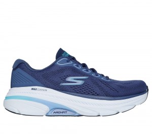Women Skechers Max Cushioning Arch Fit 2.0 - Avenida Lace Up Shoes Navy / Blue USA | 0732-ESTYV