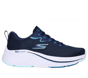 Women Skechers Max Cushioning Elite 2.0 - Levitate Lace Up Shoes Navy / Blue USA | 1859-BGYJF
