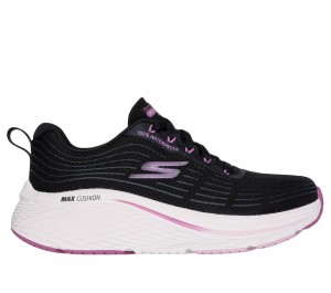 Women Skechers Max Cushioning Elite 2.0 - Bridgeport Lace Up Shoes Black / Pink USA | 2508-CMSNZ