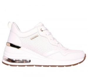 Women Skechers Million Air - Hotter Air Lace Up Shoes White USA | 7860-MYCZB