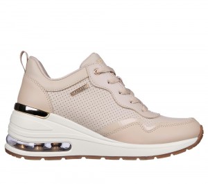 Women Skechers Million Air - Hotter Air Wedges Taupe Brown USA | 5206-GPERX