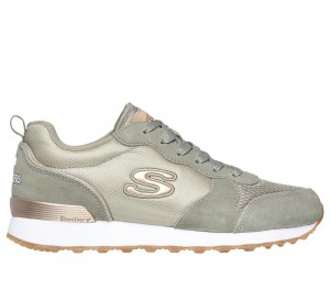 Women Skechers OG 85 - Goldn Gurl Sneakers Taupe Brown USA | 8193-QKFOM