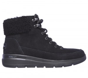 Women Skechers On-the-GO Glacial Ultra - Woodlands Boots Black USA | 7640-WKXHM