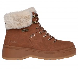 Women Skechers Park City Boots Chestnut Brown USA | 1047-GHLFB