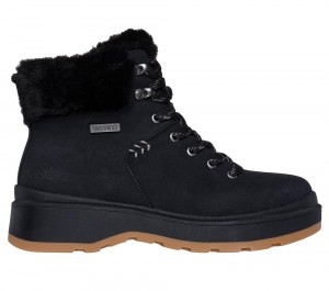 Women Skechers Park City Wedges Black USA | 1024-XBGNF