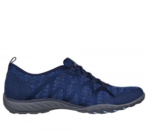 Women Skechers Relaxed Fit: Breathe-Easy - Infi-Knity Slip On Shoes Navy USA | 1562-XTJYO