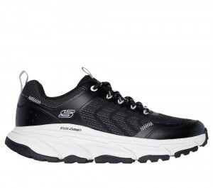 Women Skechers Relaxed Fit: D'Lux Journey - Marigold Lace Up Shoes Black / Grey USA | 1762-LFEAY