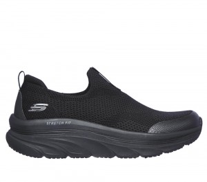 Women Skechers Relaxed Fit: D'Lux Walker - Quick Upgrade Sneakers Black USA | 1539-AWRHT
