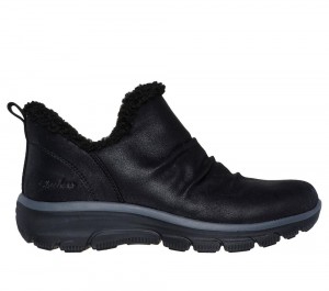 Women Skechers Relaxed Fit: Easy Going - Sweet Treasure Boots Black USA | 2374-CBDLO