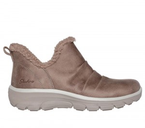Women Skechers Relaxed Fit: Easy Going - Sweet Treasure Slip On Shoes Taupe Brown USA | 7083-ZBSYO