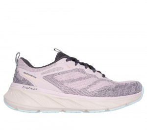 Women Skechers Relaxed Fit: Edgeride - Power Flow Lace Up Shoes Mauve / Multicolor USA | 6324-HAPKT