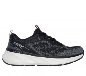 Women Skechers Relaxed Fit: Edgeride - Power Flow Lace Up Shoes Black / Lavender USA | 2359-MGUQK