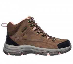 Women Skechers Relaxed Fit: Trego - Alpine Trail Boots Brown / Tan USA | 7102-SYRWA