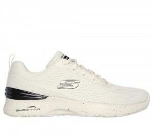 Women Skechers Skech-Air Dynamight - So Sleek Lace Up Shoes Natural / Black USA | 8942-FGIWU