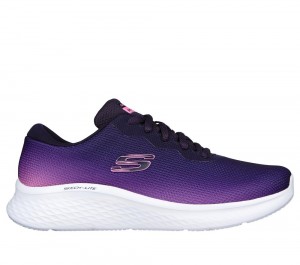 Women Skechers Skech-Lite Pro - Fade Out Lace Up Shoes Navy / Hot Pink USA | 9321-KMHYD