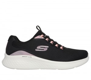 Women Skechers Skech-Lite Pro - Glimmer Me Slip On Shoes Black / Pink USA | 0415-VLHZY