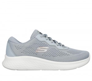 Women Skechers Skech-Lite Pro - Perfect Time Lace Up Shoes Grey USA | 8142-XRWCE