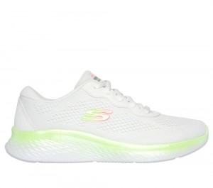 Women Skechers Skech-Lite Pro - Stunning Steps Lace Up Shoes White / Lime USA | 9578-LSAFX