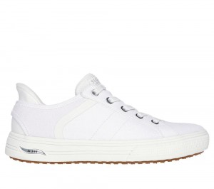 Women Skechers Slip-ins: Arch Fit Arcade - Forever Cozy Slip On Shoes White USA | 0845-YZVBO