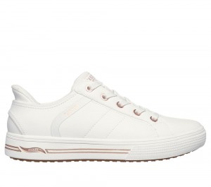 Women Skechers Slip-ins: Arch Fit Arcade - Ease-N Sneakers White USA | 9718-XDINO