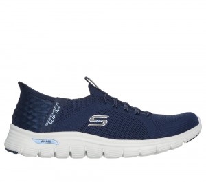 Women Skechers Slip-ins: Arch Fit Vista - Aspiration Slip On Shoes Navy USA | 4095-HLMCA