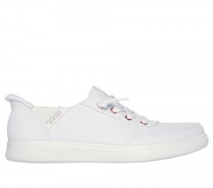 Women Skechers Slip-ins: BOBS Skip Cute - B Cute Sweet Canvas Shoes White USA | 9238-WSNGC