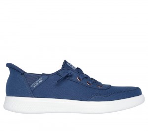 Women Skechers Slip-ins: BOBS Skip Cute - B Cute Sweet Slip On Shoes Navy USA | 6934-ENSFO