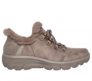 Women Skechers Slip-ins: Easy Going - Fall Adventures Boots Taupe Brown USA | 3170-UFRVI