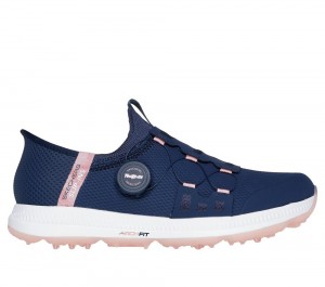 Women Skechers Slip-ins: GO GOLF Elite 5 - Slip 'In Hands Free Slip Ins Navy / Pink USA | 8241-DRSUY