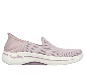 Women Skechers Slip-ins: GO WALK Arch Fit - Summer Hands Free Slip Ins Mauve Purple USA | 8253-HVOZM
