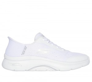Women Skechers Slip-ins: GO WALK Arch Fit 2.0 Sneakers White USA | 8302-ZKPNB
