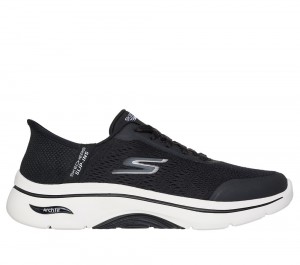 Women Skechers Slip-ins: GO WALK Arch Fit 2.0 Sneakers Black / White USA | 0132-HDRAC