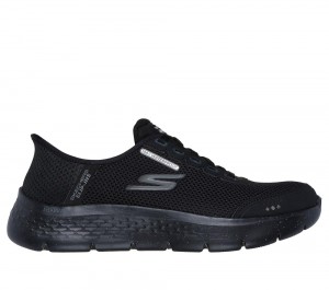 Women Skechers Slip-ins: GO WALK Flex - Clear Creek Slip On Shoes Black USA | 1978-VGNDZ