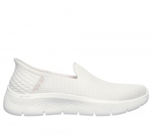 Women Skechers Slip-ins: GO WALK Flex - Relish Hands Free Slip Ins Off White USA | 6398-TCWHX